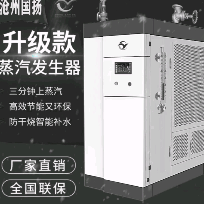 沧州国扬全预混超低氮贯流式蒸汽发生器适用于食品加工,饲料加工,服装