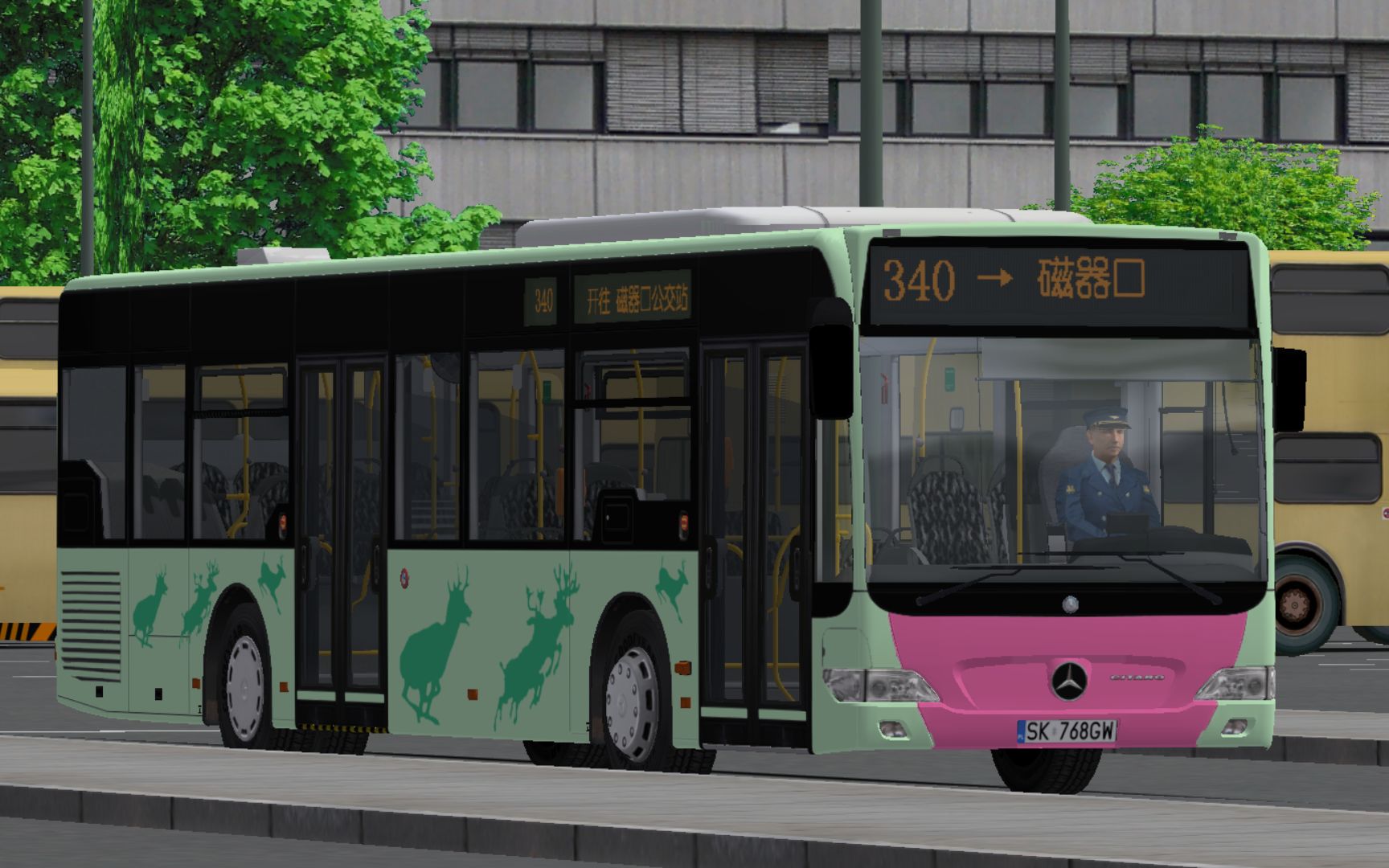 【omsi2-68】驾驶bj6123evca-37运行于金河市340路(曾家坡公交站