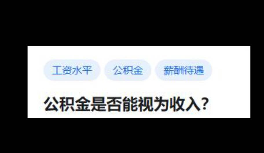 公积金是否能视为收入?哔哩哔哩bilibili