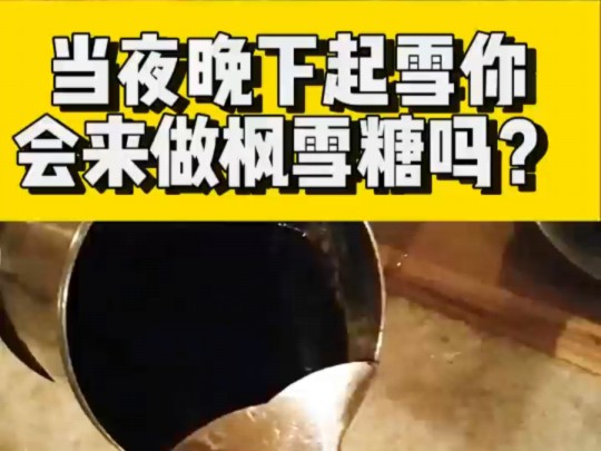 枫糖挑战!当夜下起雪来你会做枫糖吗?哔哩哔哩bilibili