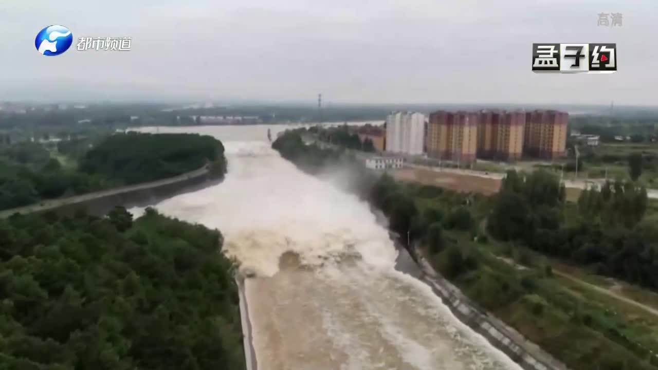 南阳鸭河水库泄洪,市民直呼壮观!白河水漫步行道,看水太危险哔哩哔哩bilibili