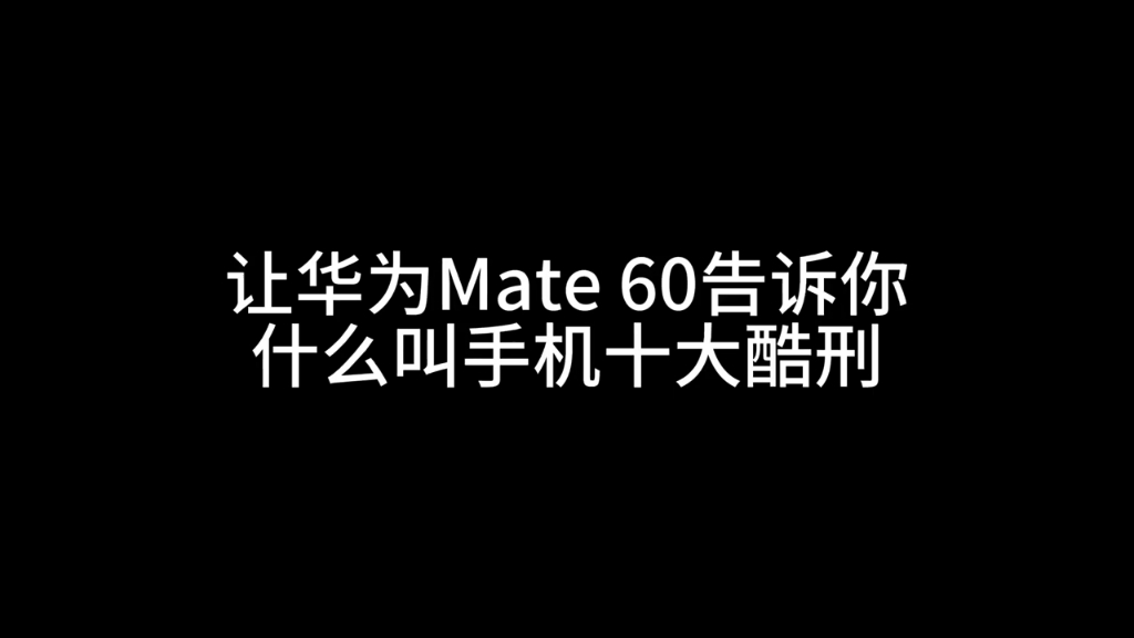 [图]mate60系列之十大酷刑！