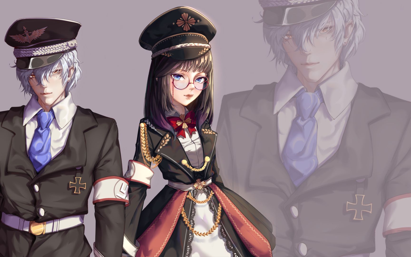 二次元伪厚涂绘制-男军官的人物绘画2