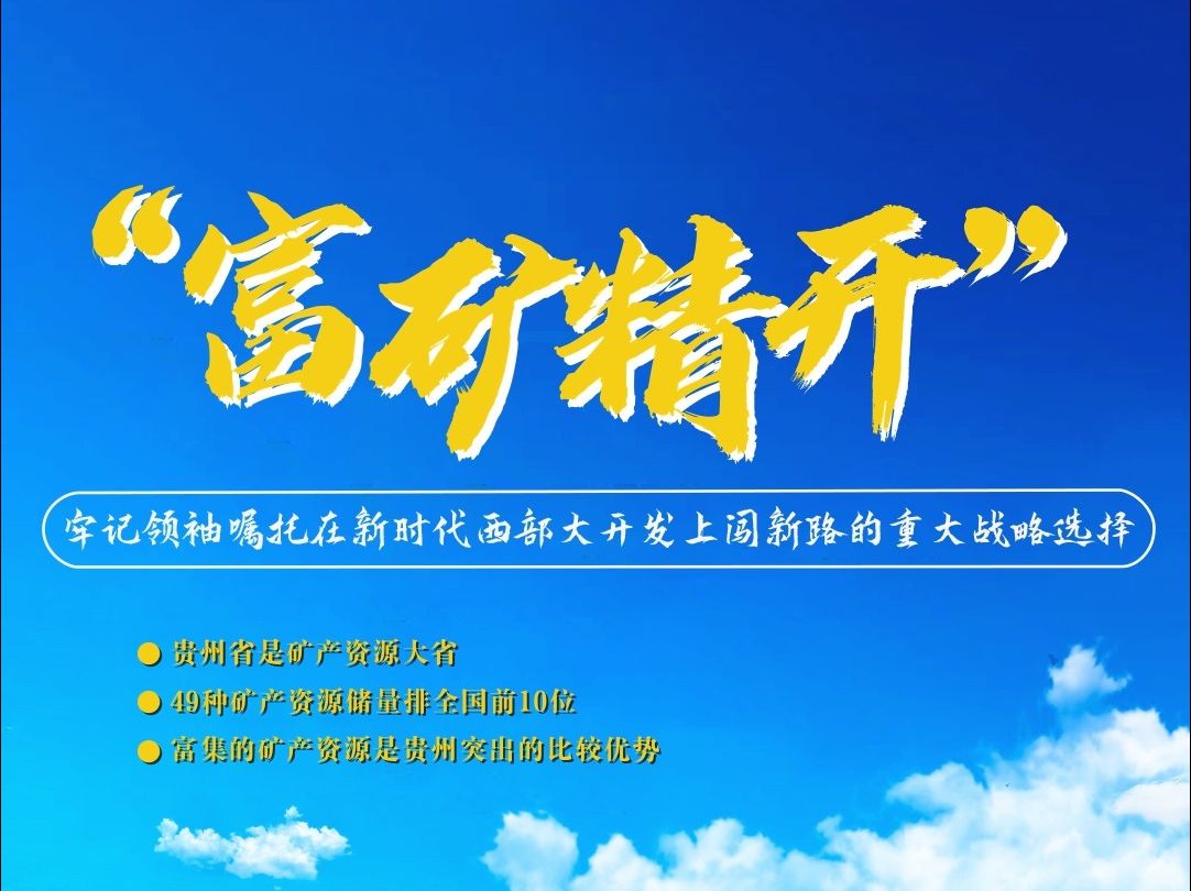 【推进“富矿精开”是牢记领袖嘱托在新时代西部大开发上闯新路的重大战略选择】哔哩哔哩bilibili