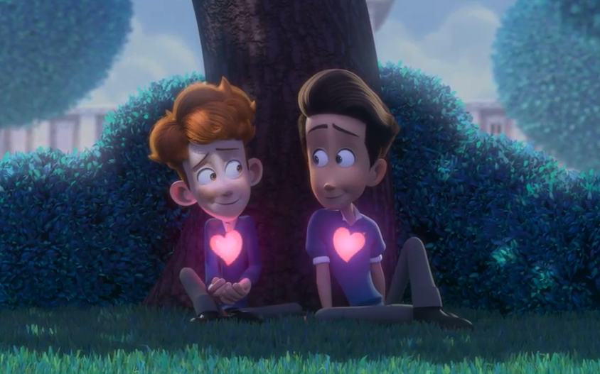 [图]动画短片《In a Heartbeat》：控制不住的心动，两个男孩的悸动爱情