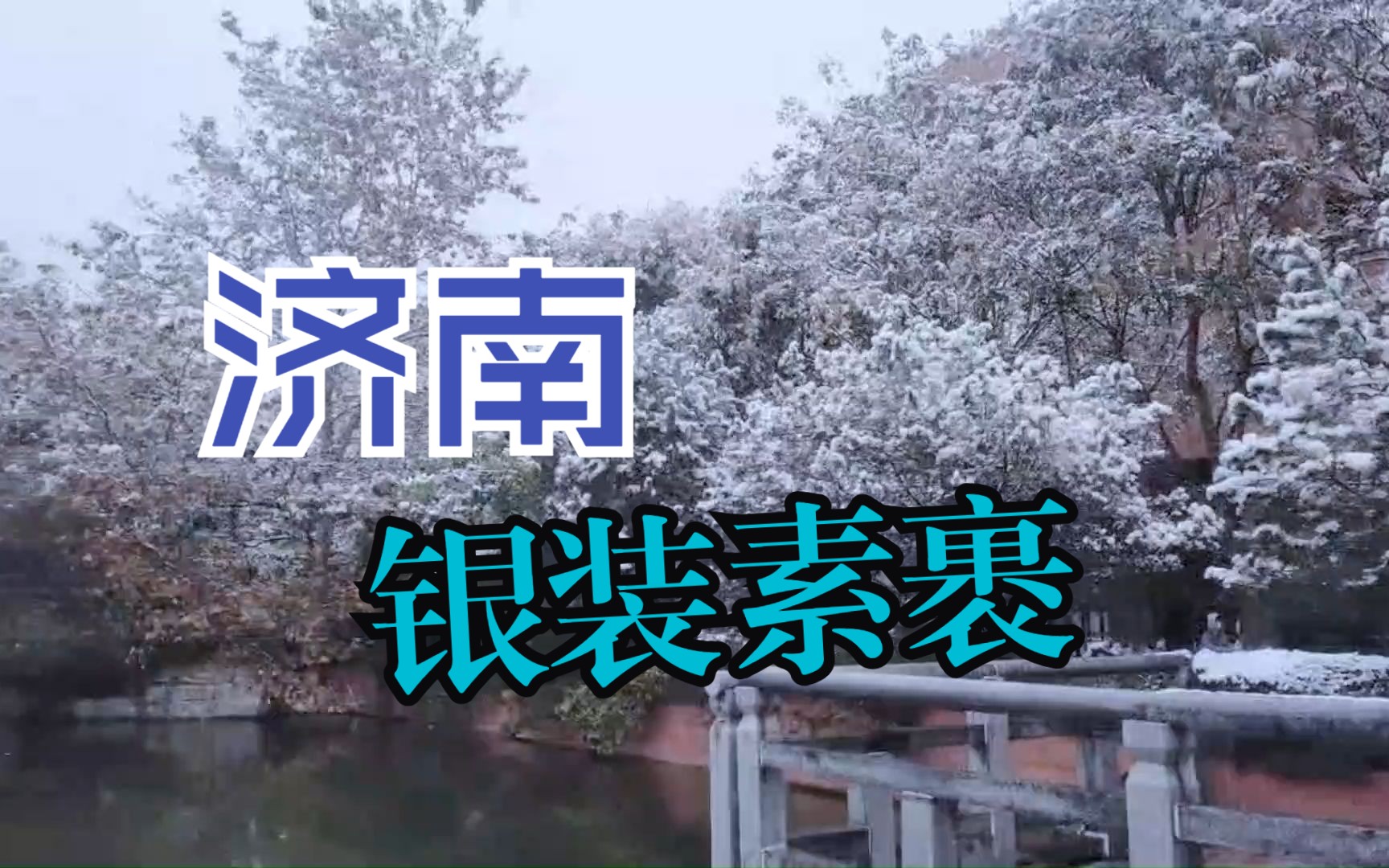 济南今冬首场降雪后,银装素裹哔哩哔哩bilibili