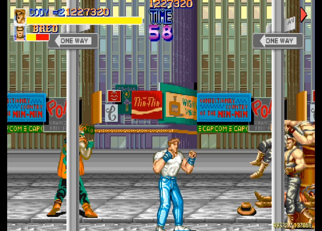 快打旋风街机日版最高难度限血杀吃血白人一币通关