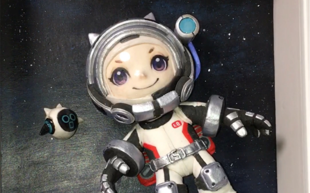 超轻粘土制作立体相框画-鲁班七号