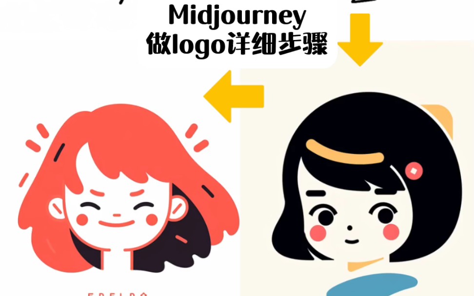 Midjourney教程插画头像Logo怎么绘制?万能4步,土味翻身变潮流.哔哩哔哩bilibili