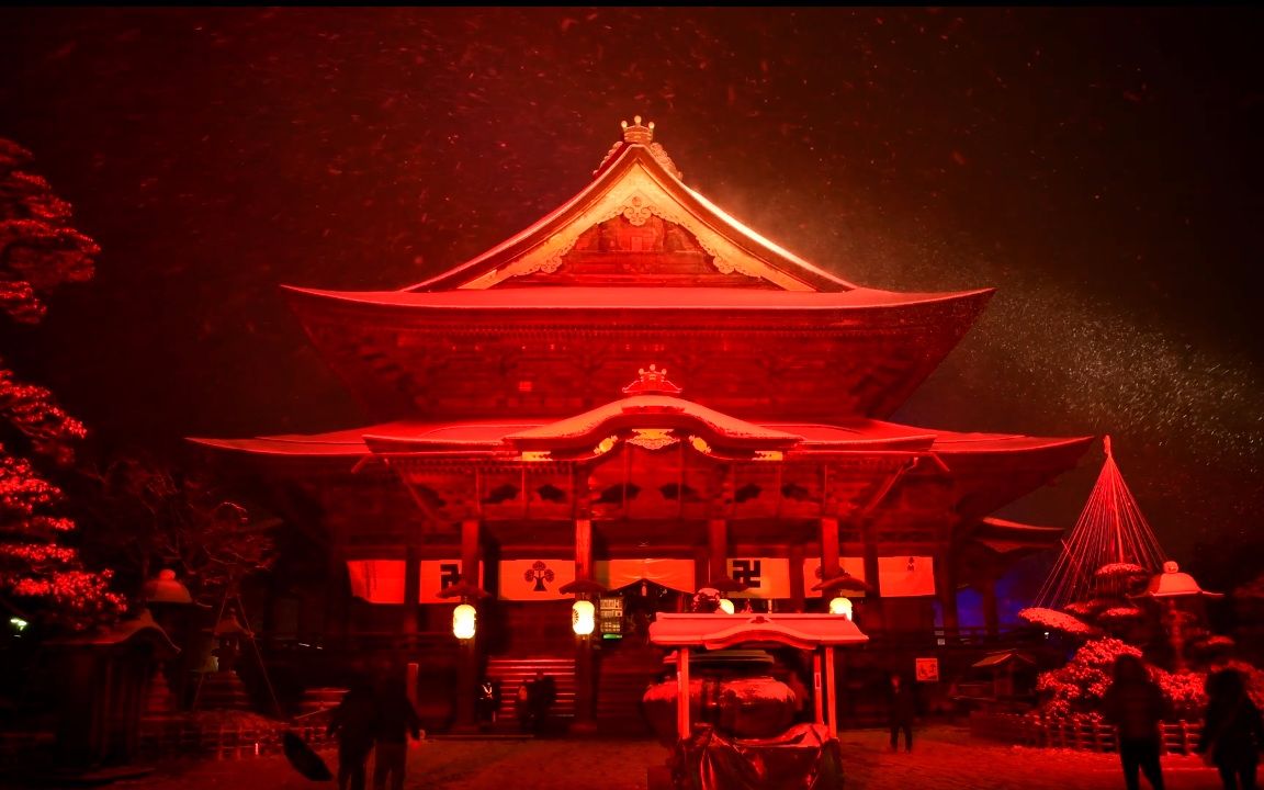 【超清日本】第一视角 长野灯明节善光寺 2019.