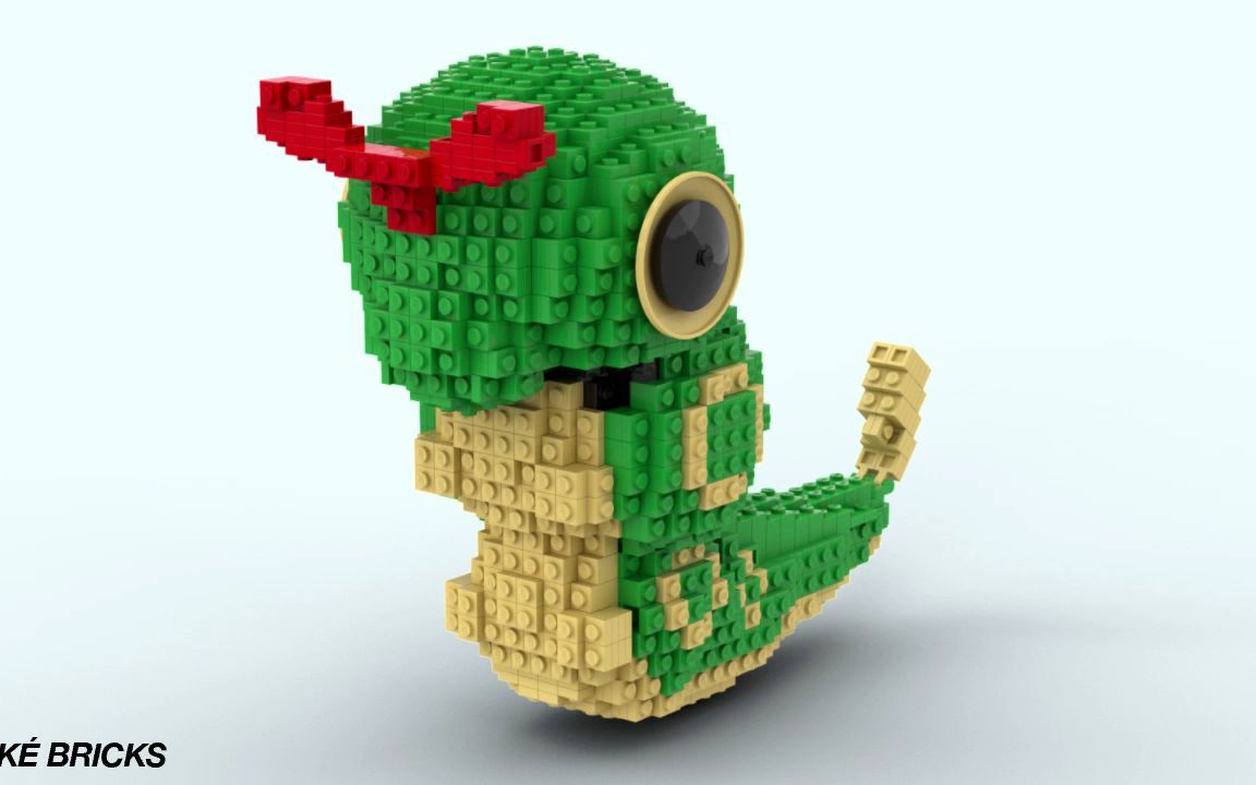 【乐高moc】宝可梦绿毛虫拼搭教程
