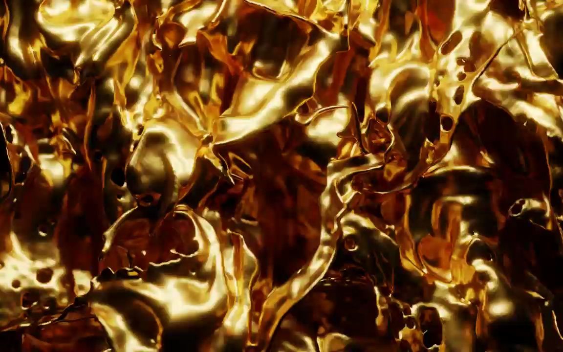 视频素材 ▏d366 金色液体水流水花流动动感舞蹈模特走秀拉丁舞跳舞