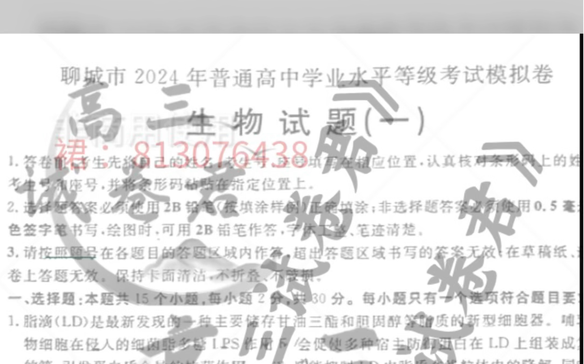 全科提前【聊城一模】2024年聊城高考模拟考试#聊城一模2024年聊城高考模拟考试哔哩哔哩bilibili