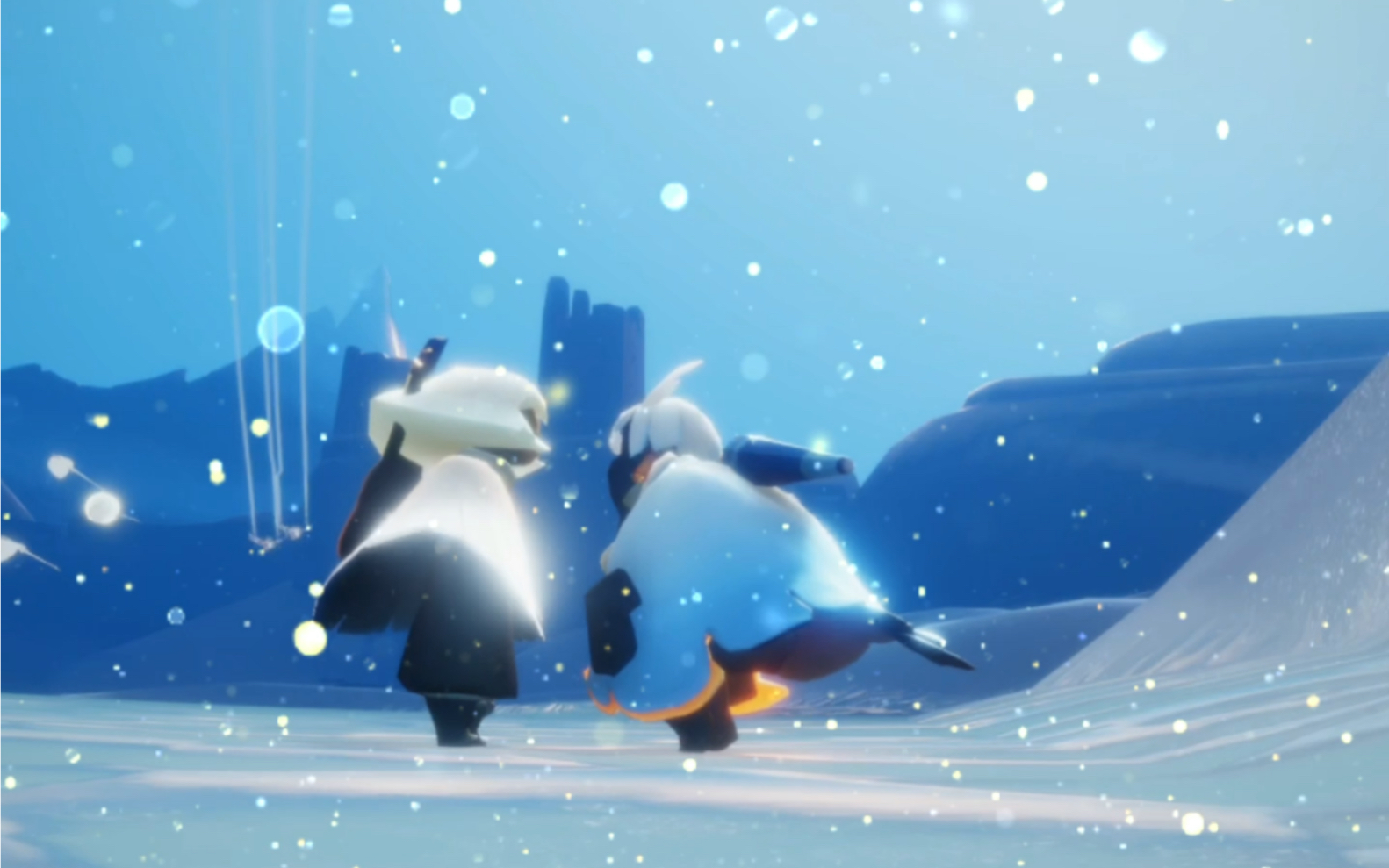 【光遇sky】冰蓝霞谷溜冰场(白菇)_哔哩哔哩_bilibili