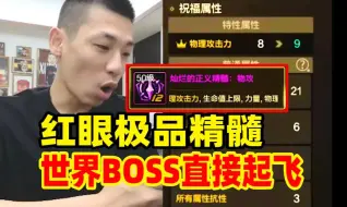 宝哥红眼洗出极品精髓！伤害直接起飞！这下世界BOSS真不闹了！