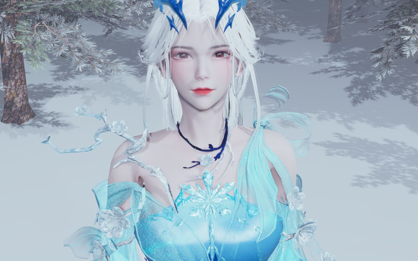 永劫无间冬神玄冥!超好看的小姐姐!蓝色系!hs2免费分享!