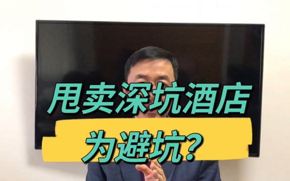 房地产公司卖卖卖,甩卖深坑酒店为避坑?最新回应来了哔哩哔哩bilibili