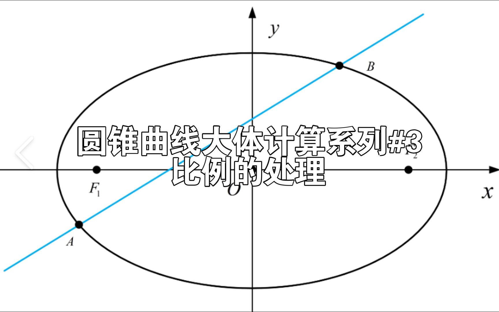 【高考数学】#3圆锥曲线初学计算保姆级教程——处理比例关系