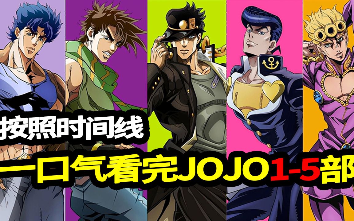 JOJO时间线!一口气看完JOJO系列15部!【JOJO的奇妙冒险】哔哩哔哩bilibili