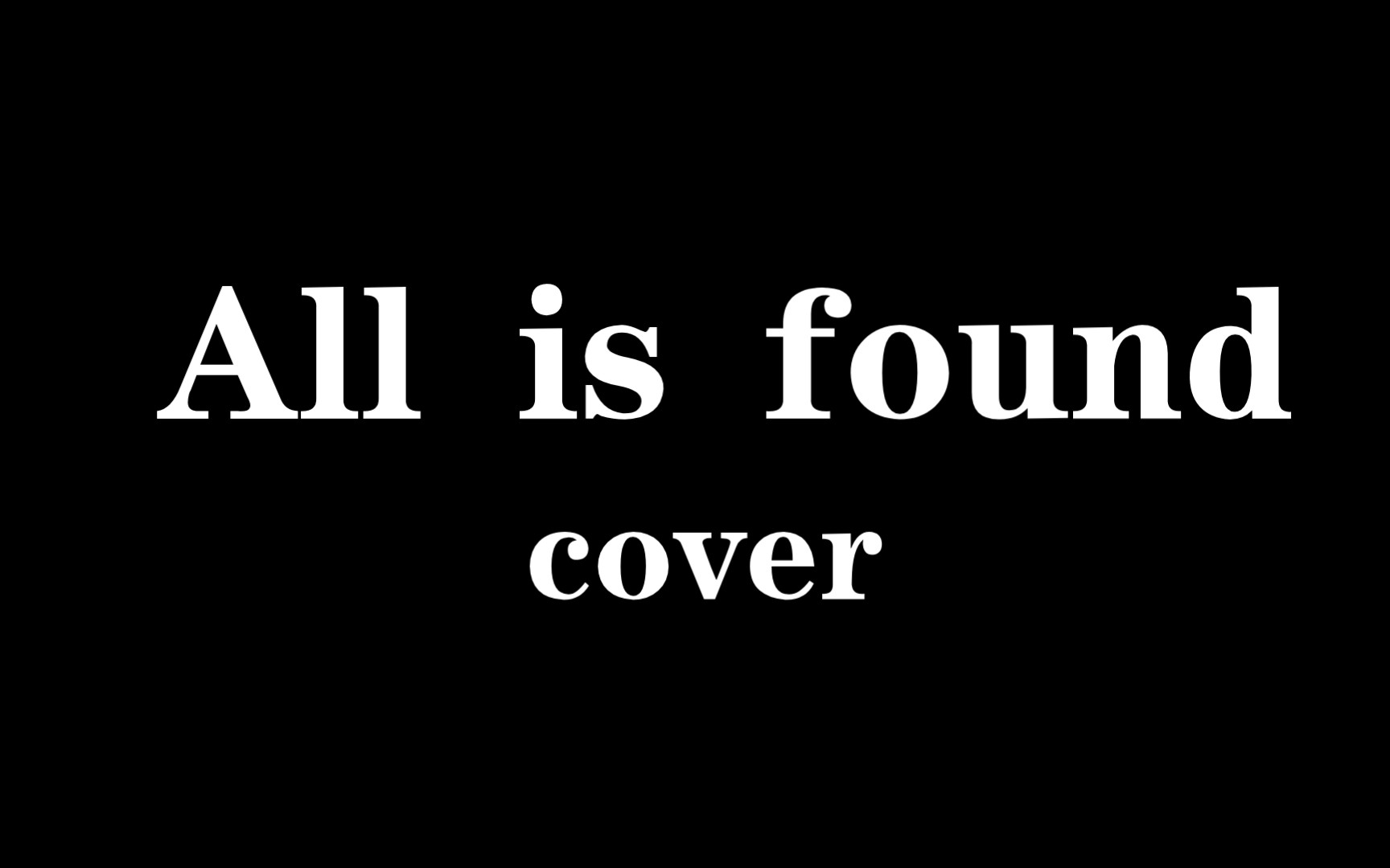 【不正经cover】冰雪奇缘all is found不完整翻唱