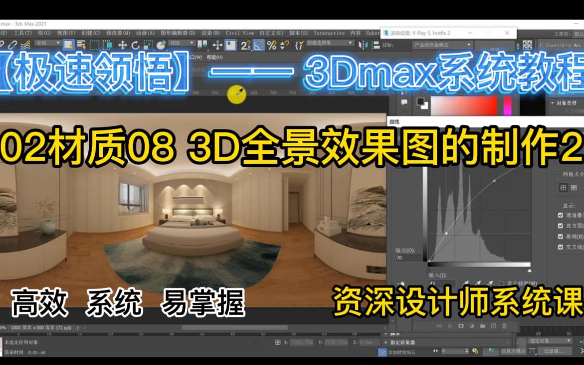 【极速领悟】3DMax效果图02材质08 3D全景效果图的制作2哔哩哔哩bilibili