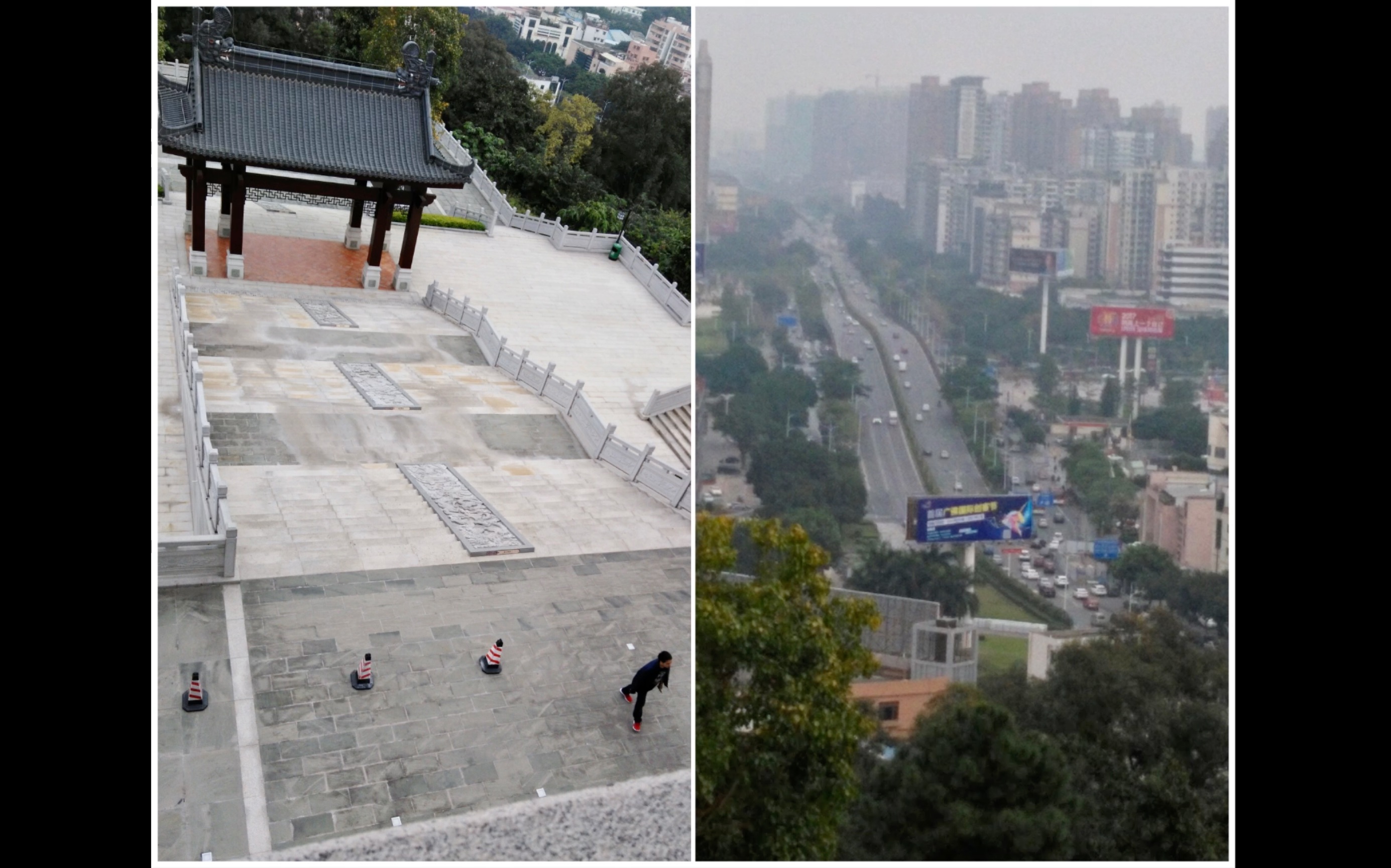 佛山虫雷岗公园魁星阁登高望远——千灯湖制高点,南海桂城周边 161223哔哩哔哩bilibili