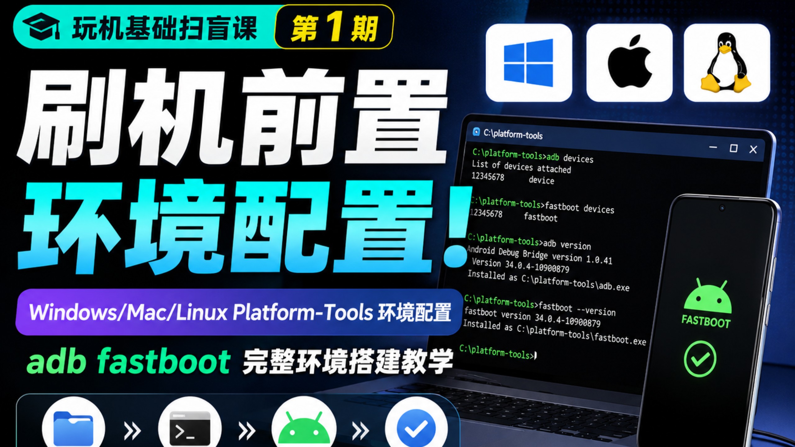 刷机前置环境配置!Windows/Mac/Linux Platform‑Tools环境配置|adb fastboot完整环境搭建教学