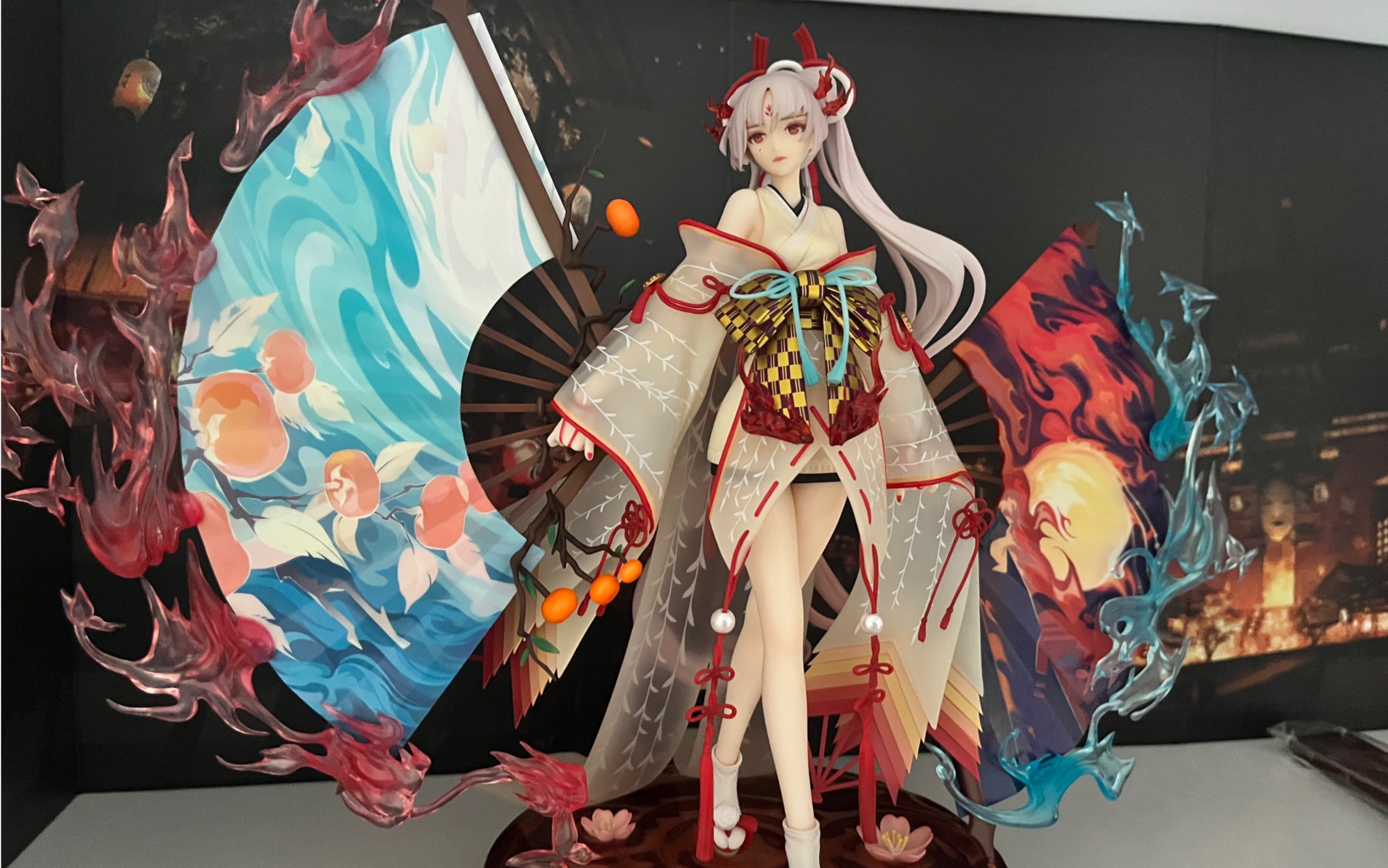 「不知火手办开箱」本来今天开开心心,结果扇子掉了,哇!