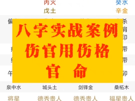 八字实战案例|官命:伤官用伤格成立的条件分析.#免费八字测算# 无偿批八字#免费测八字#八字排盘解读#八字预测哔哩哔哩bilibili