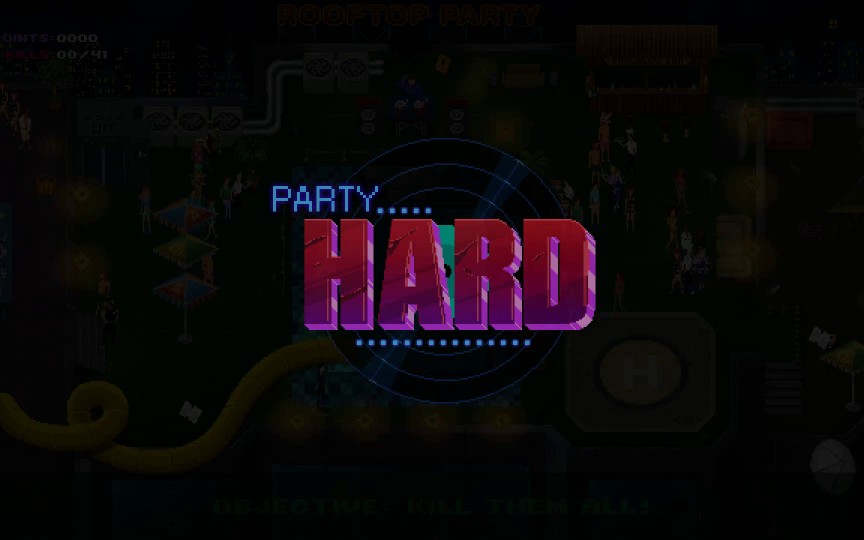 [图]《partyhard》暗杀？老子玩的是狂战士！这局终于狂起来了。  PC移植安卓像素游戏《疯狂派对》第三关通关实况