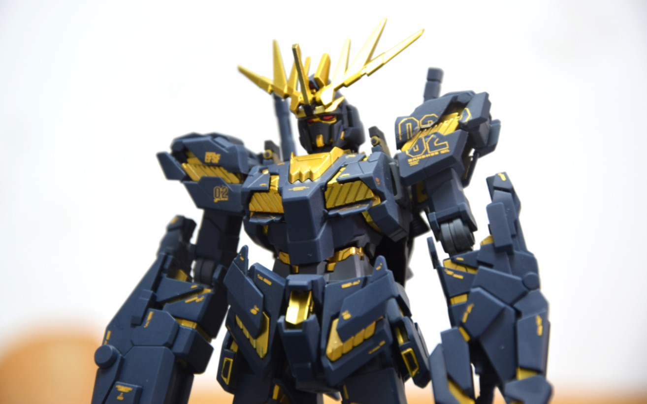 [重涂]万代hg机动战士高达独角兽2号机报丧女妖重涂