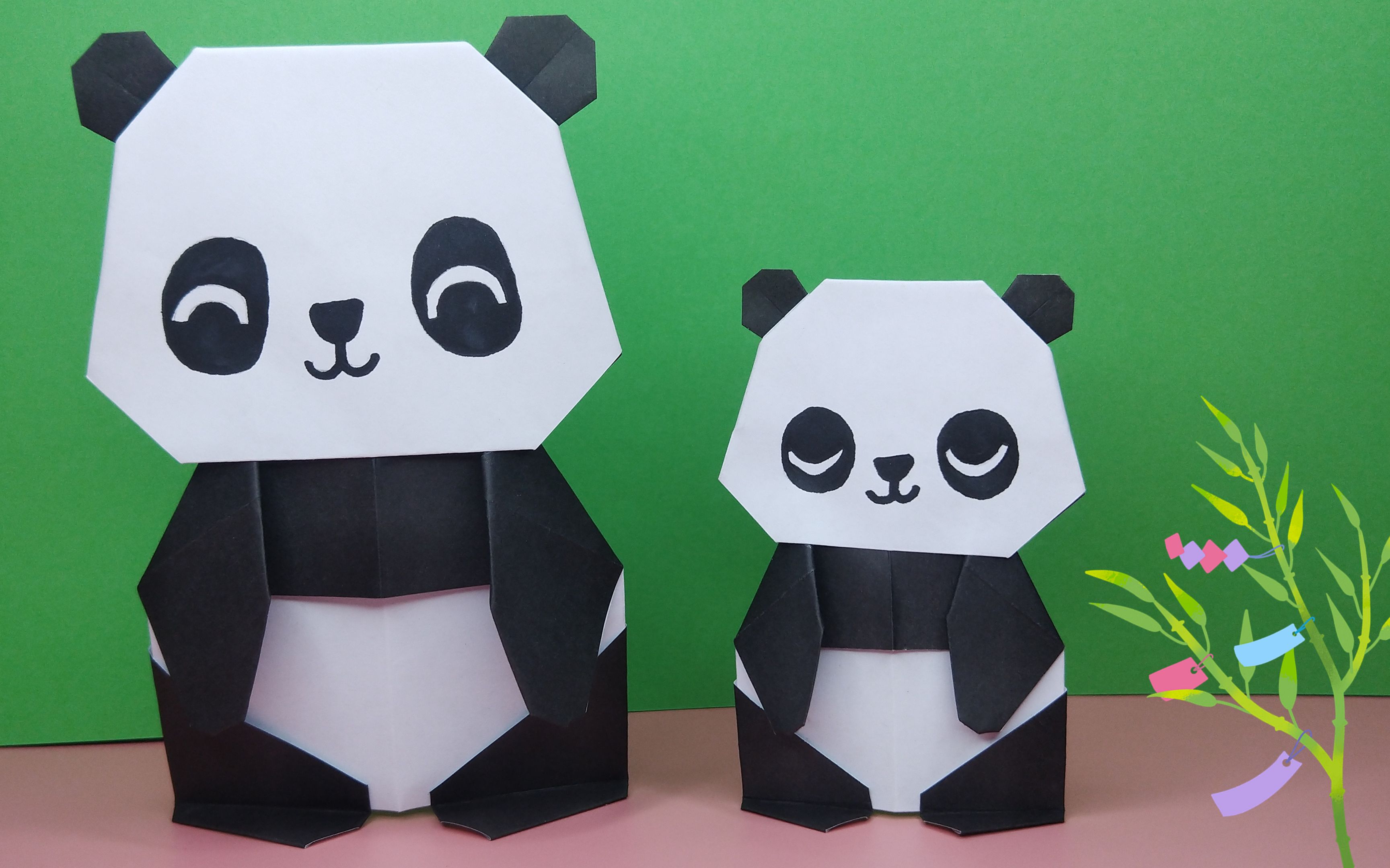 折纸立体熊猫的折法图片