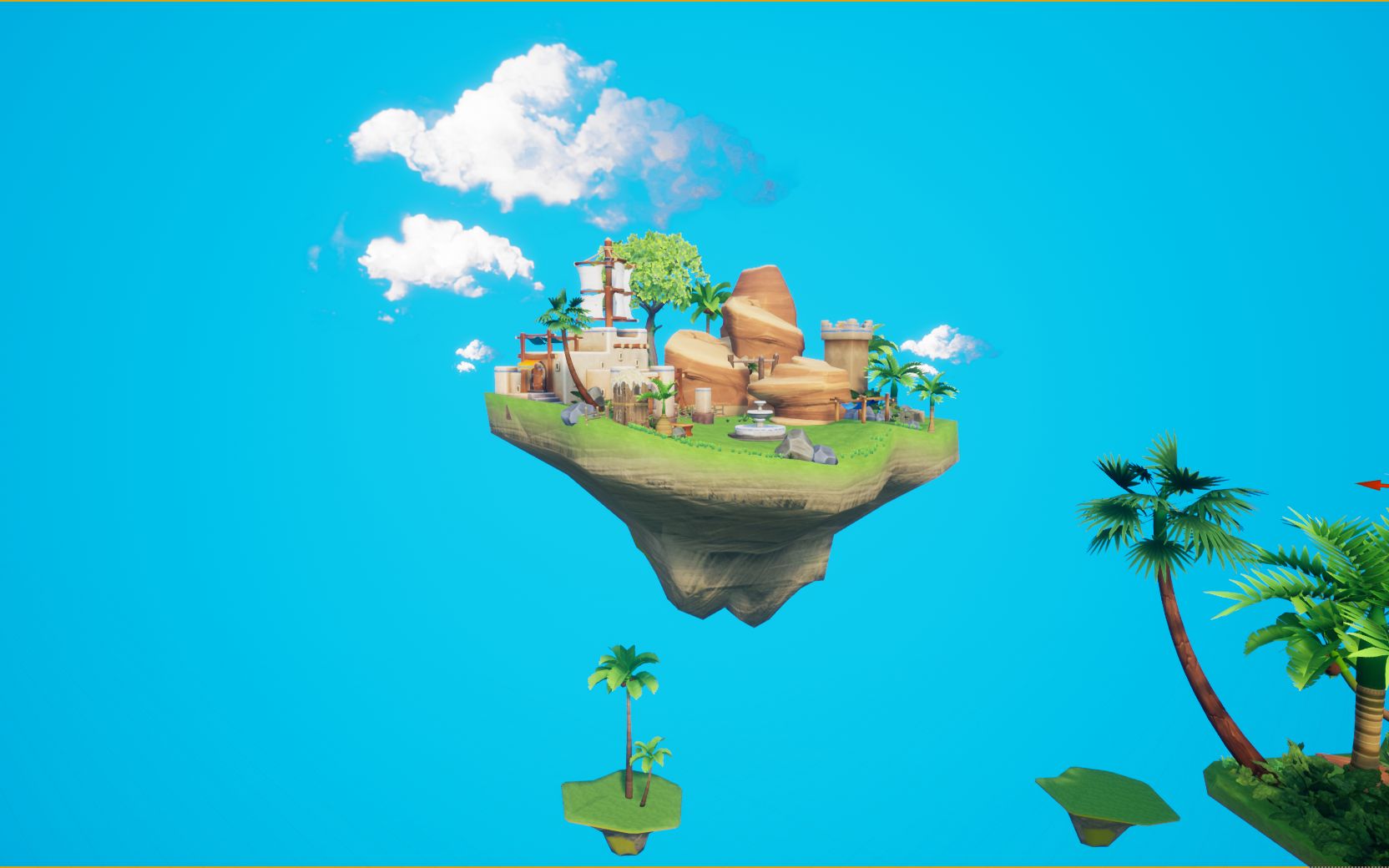 ue4卡通风格化小空岛搭建流程【一个小时训练日记】