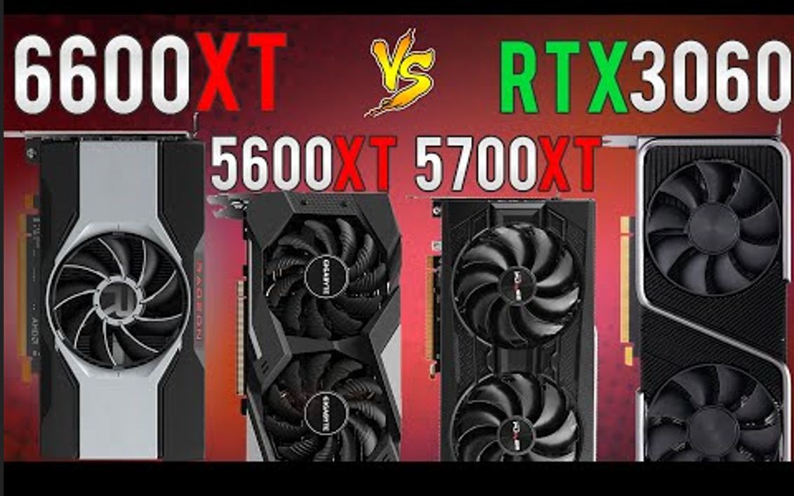 rx 6600 xt vs 5600 xt, 5700 xt, rtx 3060, 3060 ti, rx 6700 xt