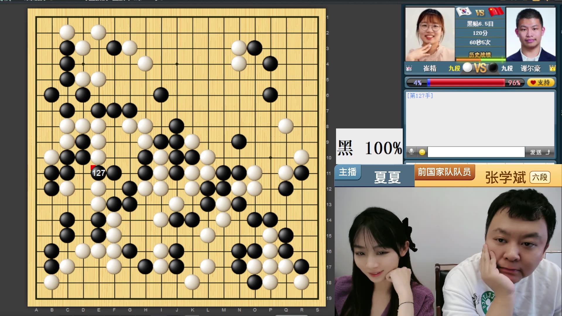 20231116 野狐围棋 三星杯崔精vs谢尔豪,金恩持vs黄云嵩