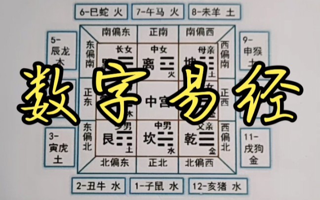 数字易经!12个数字的音阳和对应的宫位哔哩哔哩bilibili