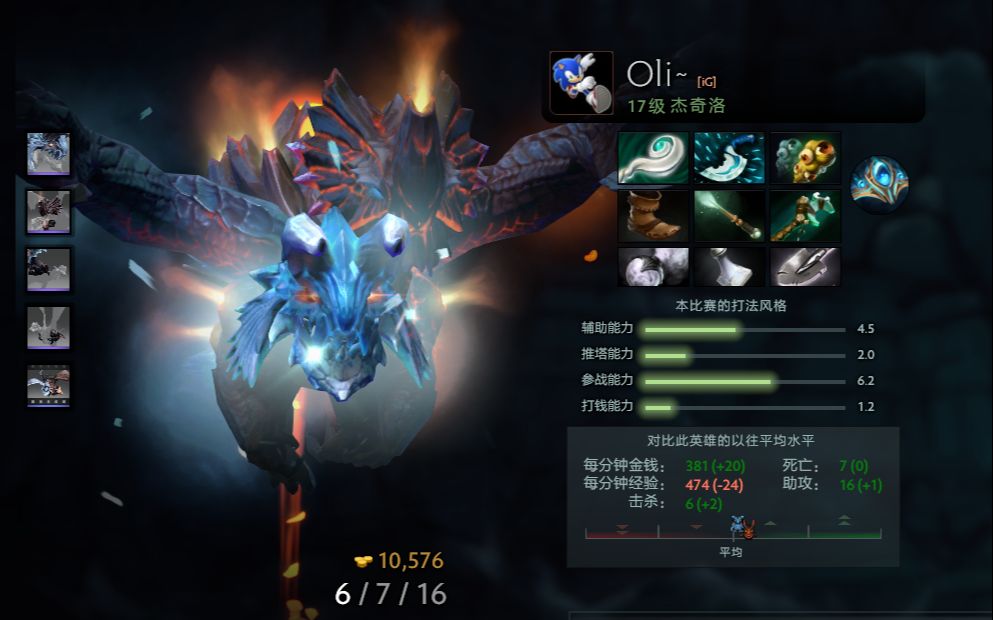 [图]DOTA2东南亚服天梯Oli五号位杰奇洛（双头龙）录像第一视角