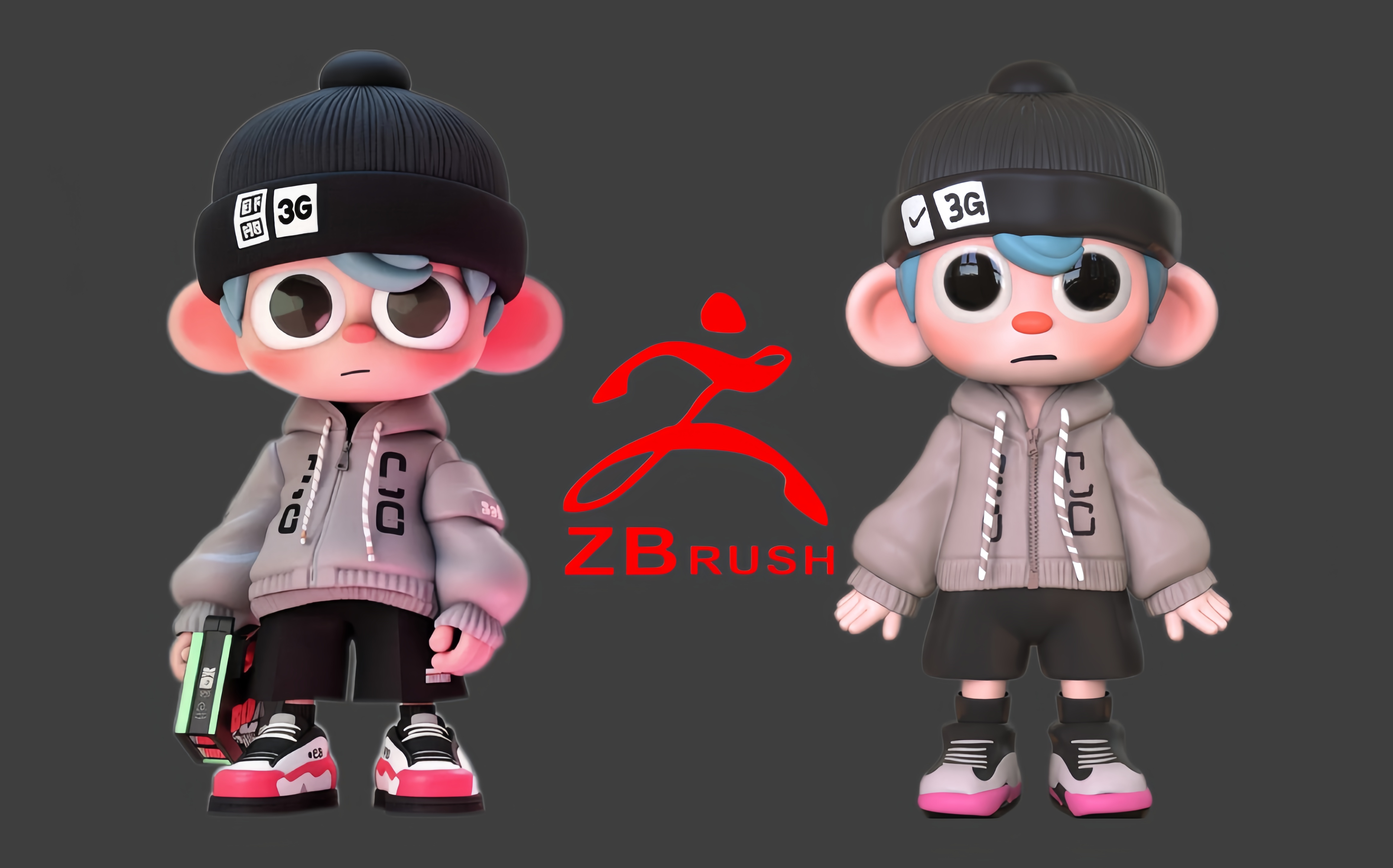 【ZBrush手办雕刻】超可爱的卡通潮玩手办模型雕刻!新手小白快速入门学会人物雕刻!!哔哩哔哩bilibili