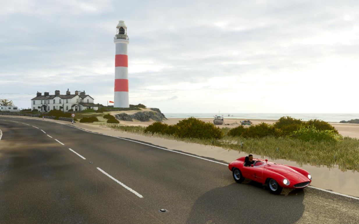 【地平线4】海边闲逛 1953法拉利 500 mondial_哔哩哔哩 (゜-゜)つロ