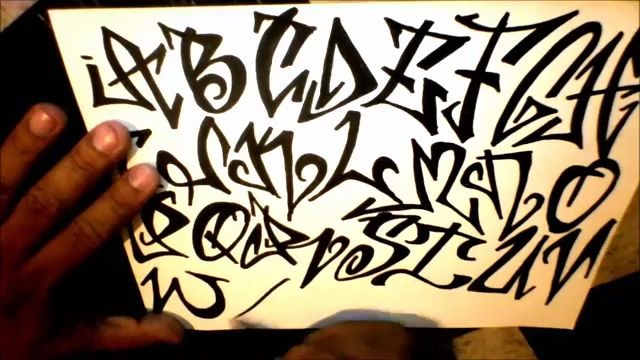 涂鸦大神handstyle字母表