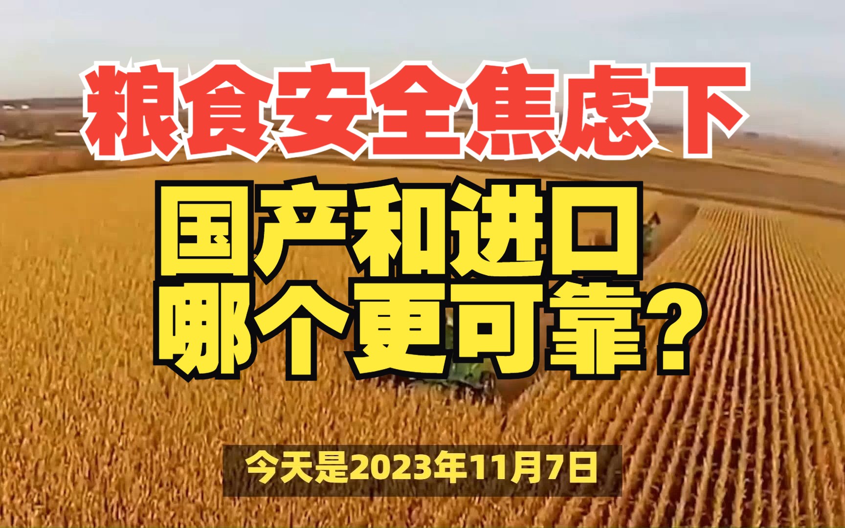 一不小心我国粮食进口规模再创新高?粮食安全焦虑下,国产和进口哪个更可靠?哔哩哔哩bilibili