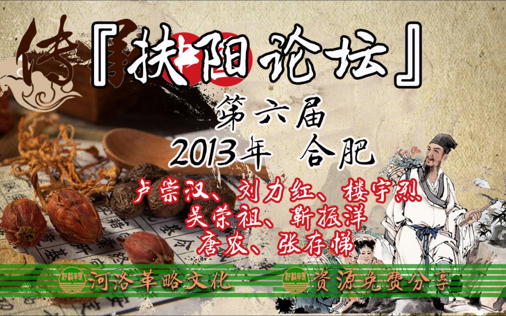 名老中医 《扶阳论坛》第六届 2013年安徽省合肥 传承中医理论实践讲习讲座 刘力红、卢崇汉、唐农、张存悌、楼宇烈吴荣祖、靳振洋 仲景钦安卢氏医学...