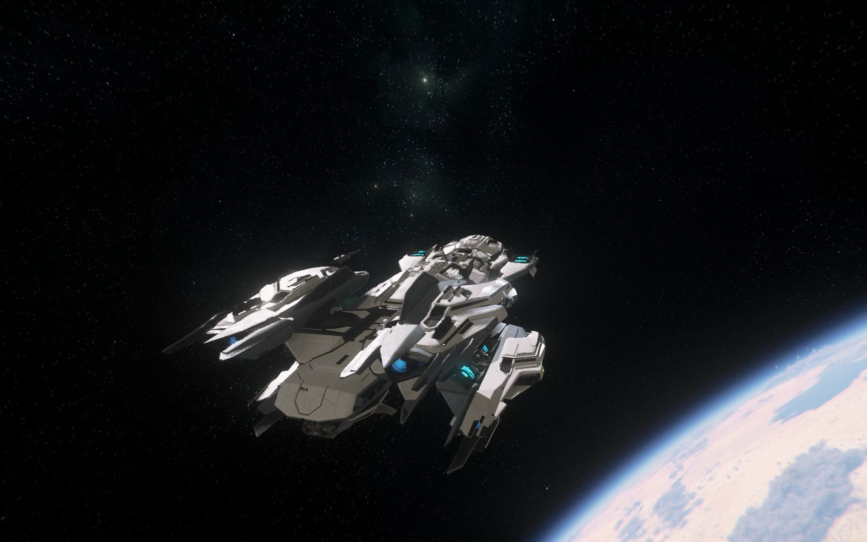 飞船皮肤赏析:星际公民rsi天鹰座极地漆游戏内效果