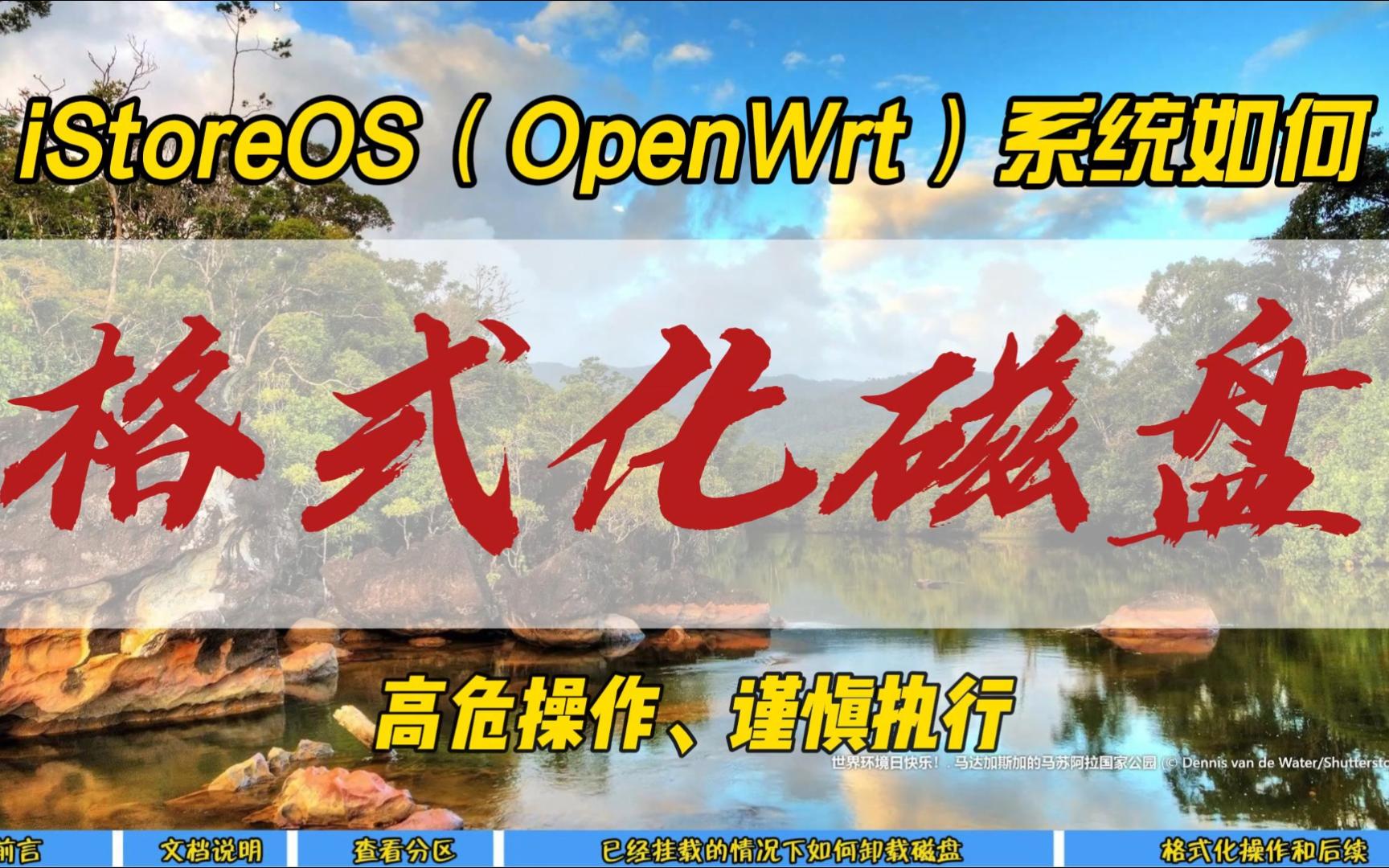 iStoreOS(OpenWrt)系统如何格式化磁盘~高危操作,谨慎执行~哔哩哔哩bilibili