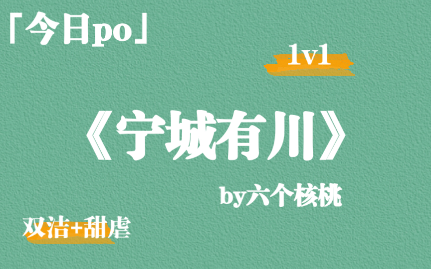 【po】《宁城有川》by六个核桃,甜虐甜虐,有R有剧情!哔哩哔哩bilibili