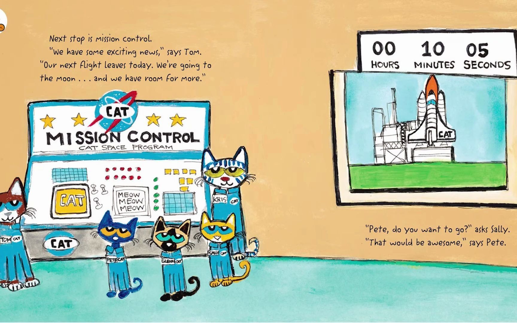 [图]【高品质英文绘本动画】Pete the Cat Out of This World