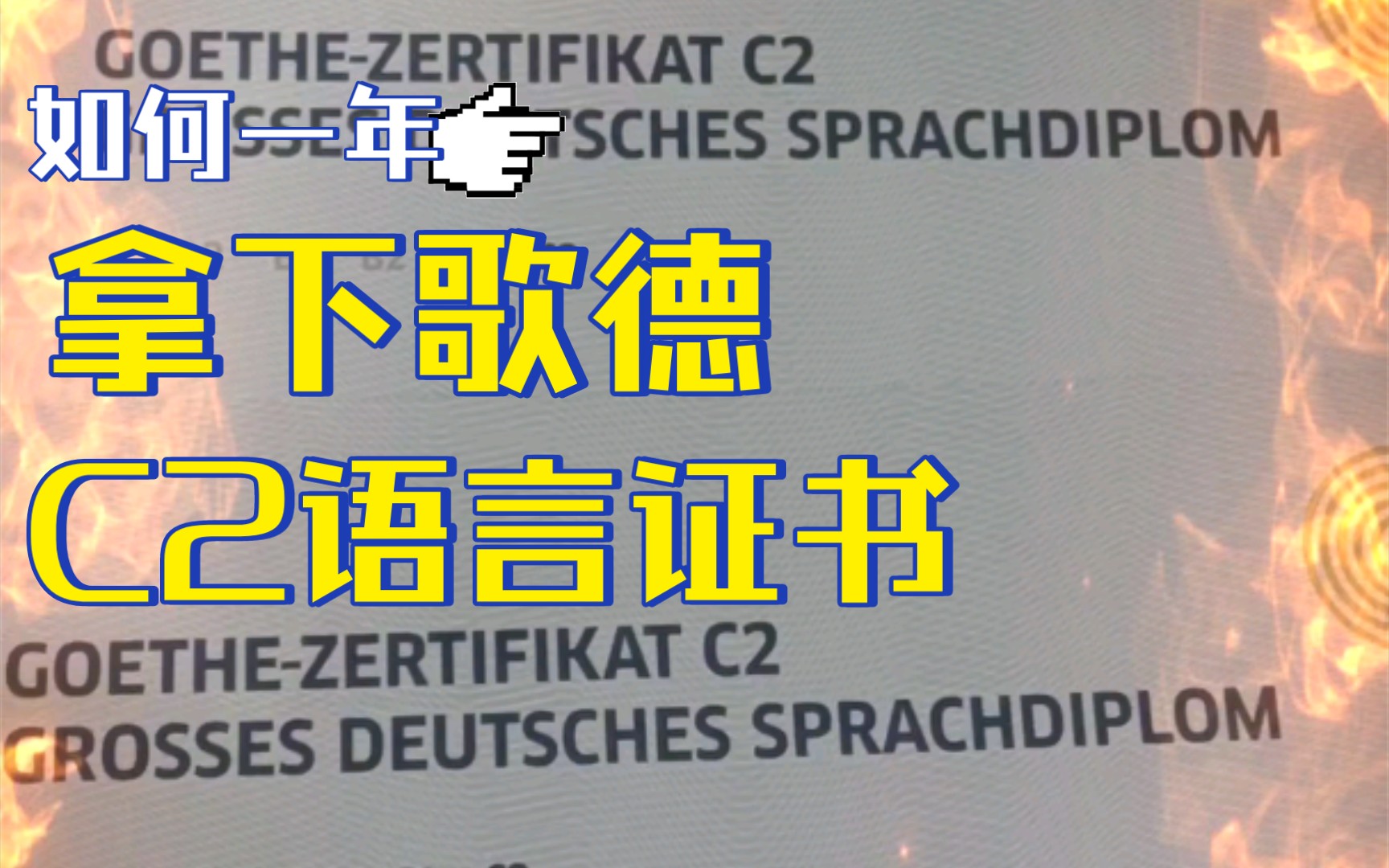 [图]有图有真相：我是怎么一年从零速通歌德德语C2考试的