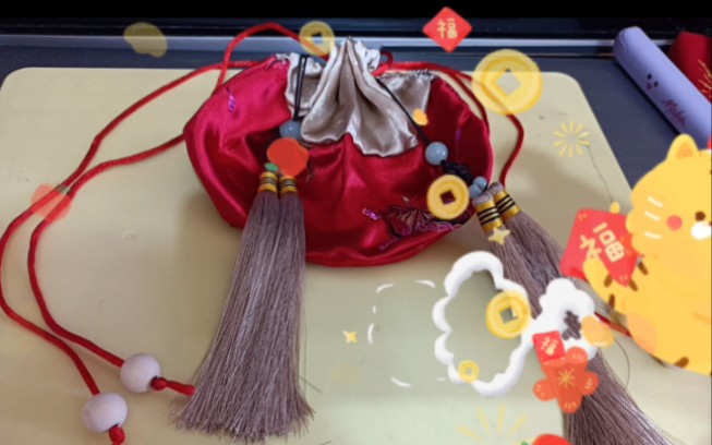 纯手工制作古法荷包