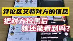 Download Video: 拉黑对方后评论区艾特他的信息还能看到吗 回复他的评论能看到吗