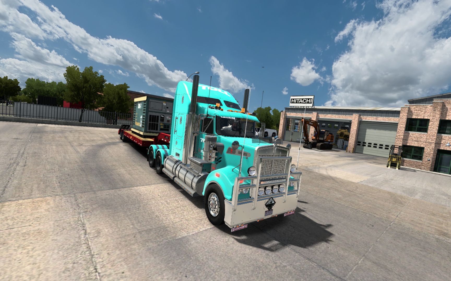 美国卡车模拟驾驶肯沃斯w909运输发电机加拿大魁北克-美国密歇根州